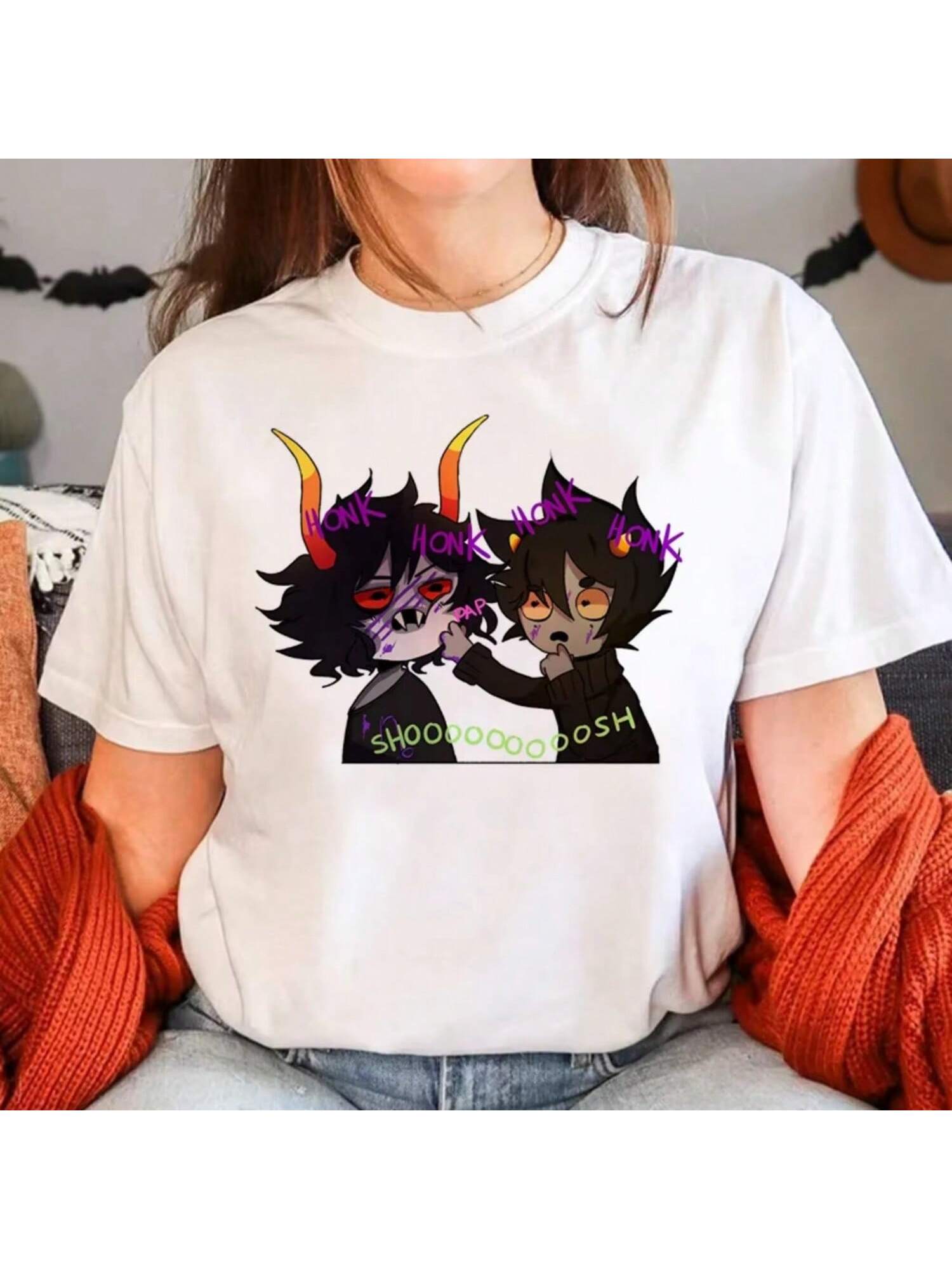 

Homestuck T Shirt Women Japanese Top Female Harajuku 2000s Japanese Clothes S