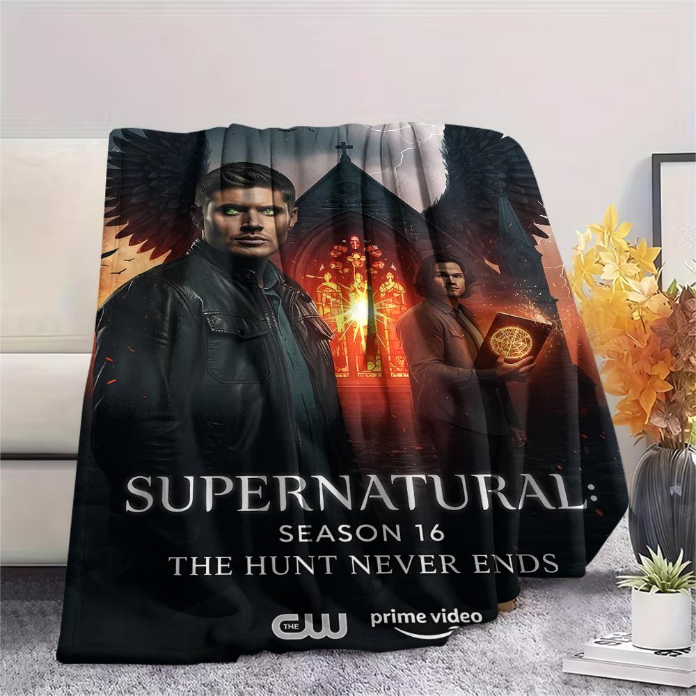 Supernatural Brothers Print Flannel Blanket,High Quality Comfortable for All Seasons,Home Decor,Warmth and Comfort,Perfect for Christmas Gifts
