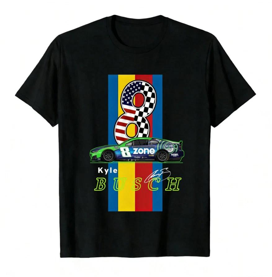2026 Kyle Busch #8 Zone Racing Heavyweight Graphic T-Shirt Streetwear XXXL