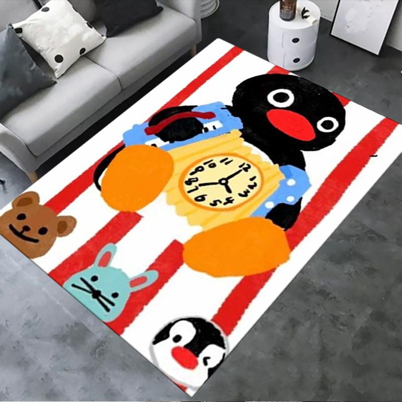 2025 Neuer PINGU Teppich für Wohnzimmer, Schlafzimmer, Zuhause, Sofadekoration, Kinderspiel, Rutschfeste Bodenmatte