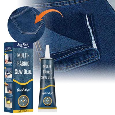 JUE-FISH Fabric Repair Glue for Clothes, Printing, Insoles, Jeans, and Ripped Fabric.