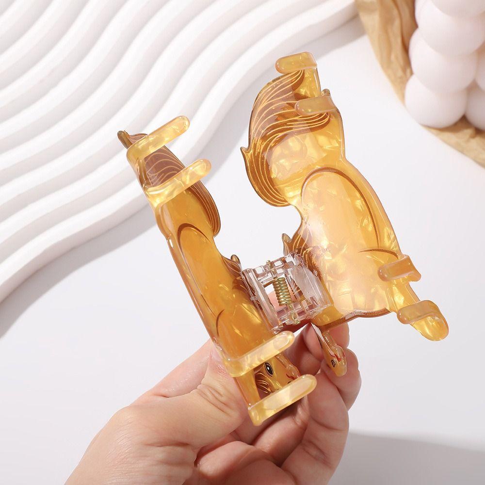 Cartoon Acrylic Claw Clip Leaf Large Shark Clip Fashion Animal Hair Claw  Ladies