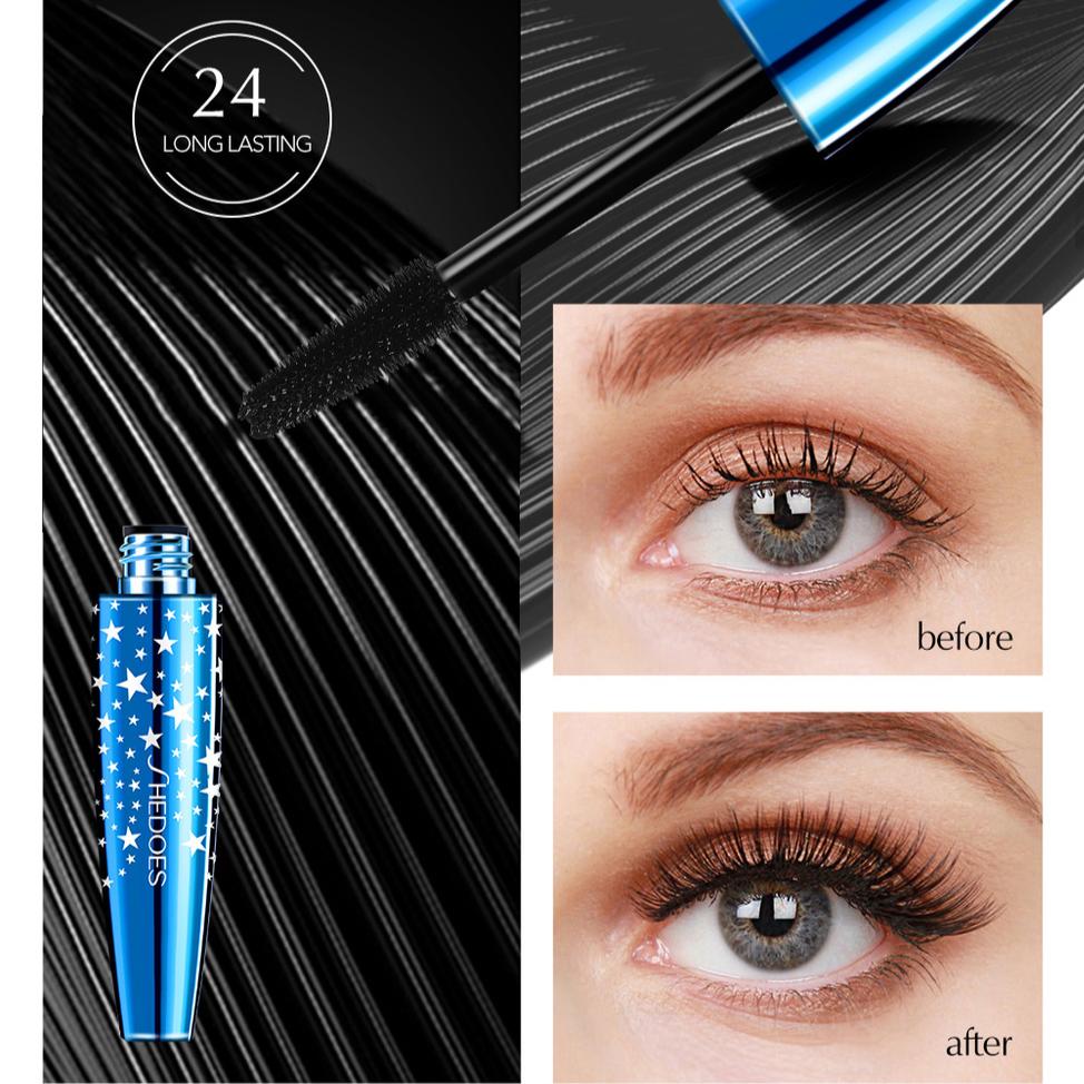 Star Blue Mascara 4D European and American Popular Mascara Thick Elongated and Long-lasting Large Eyes Mascara Stage Makeup Sensation