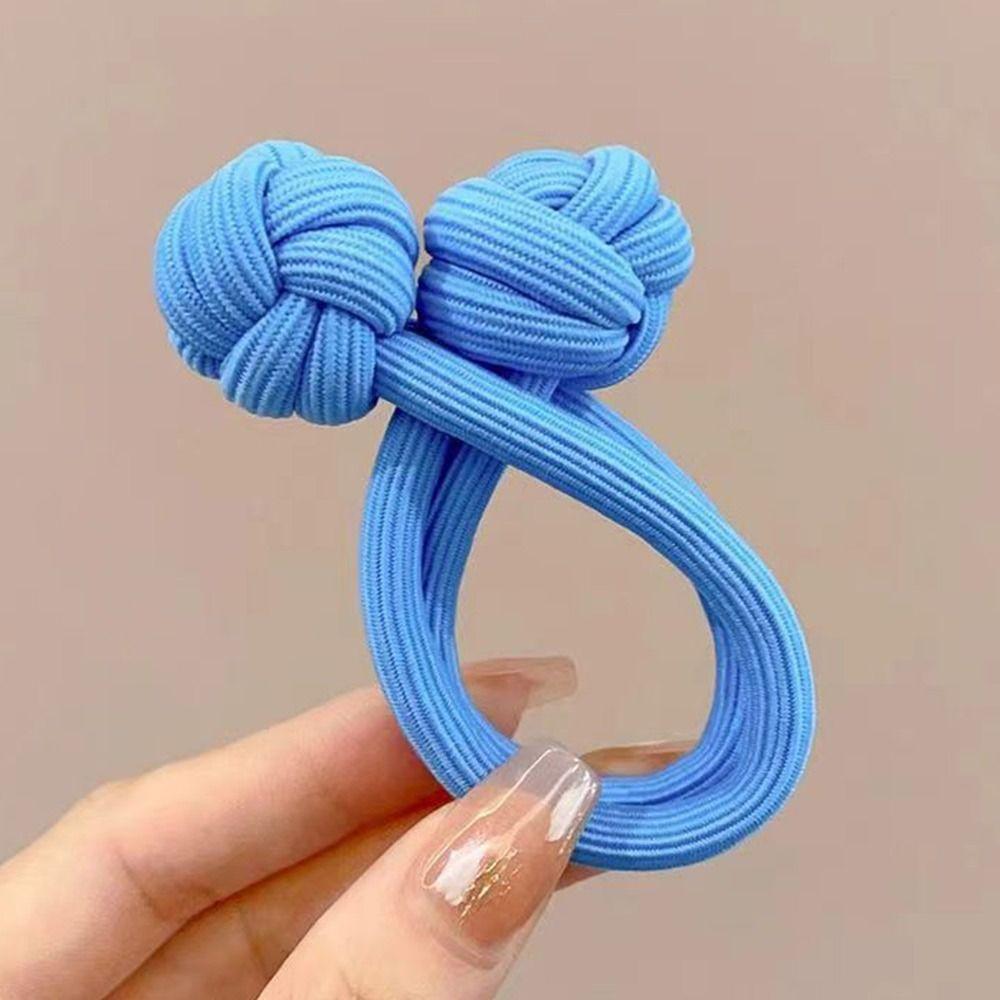 Hair Tie High Ponytail Rubber Bands Knotted Hair Ropes Elastic Head Rope Hair Band  Lady Girl Women