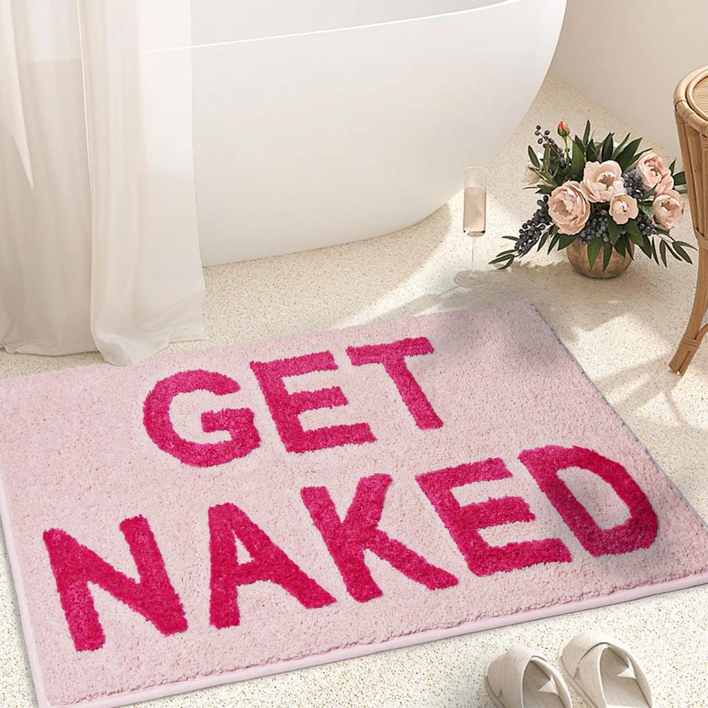 Get Naked Rohožky do koupelny Protiskluzové Vtipné rohožky do koupelny Lze prát v pračce Nepravidelný tvar Sprchová rohožka Absorpční rohožka do koupelny