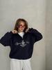 American Artistic Print Loose-Fit Hip Hop Hoodie