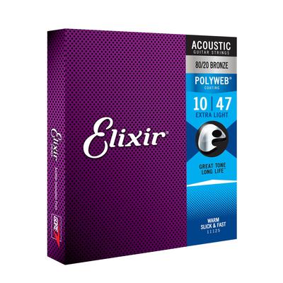 Elixir Akustikgitarrensaiten POLYWEB Bronze Extra Light 80/20 .010-.047 #11000 []