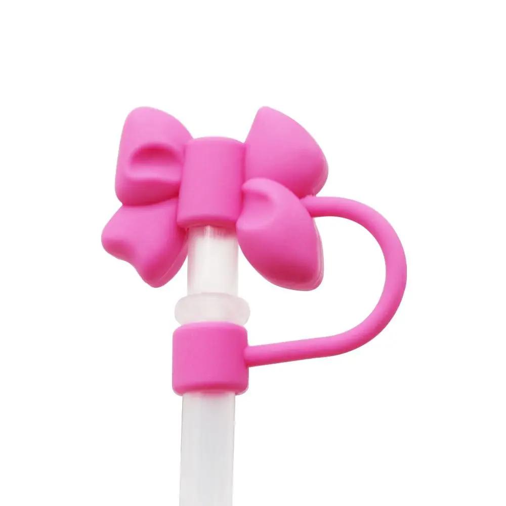 Splash Proof Silicone Straw Covers Dust Proof Plugs Protector Leak-Proof Bow Straw Cover Cap Reusable for 40/30 oz Tumbler Cups