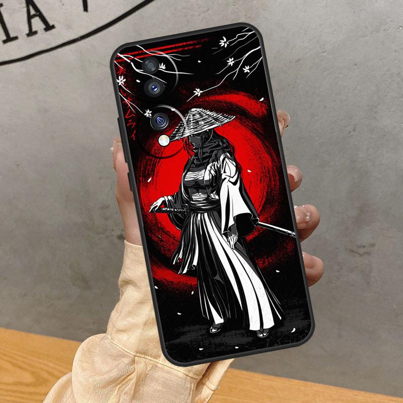 Anime Japanese Samurai Case For Honor Magic 7 Lite 5 6 Pro Cover For Honor 200 400 50 70 90 X9 X8a X8b X9a X9b X9c