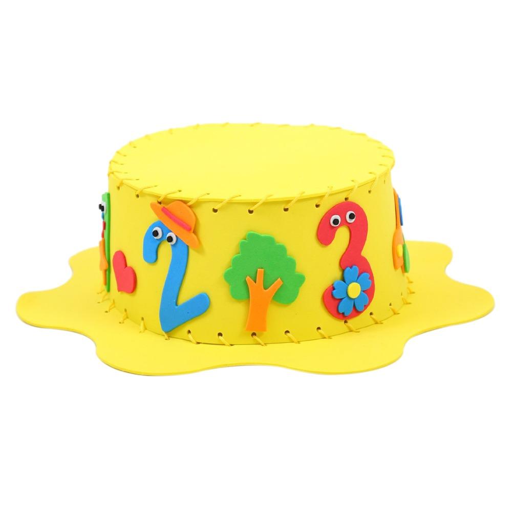 Creative Diy Sewing Eva Hat Puzzle Early Education Cartoon Animal Hat Cap Diy Project