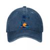 Tropical Airplane Palm Silhouette Es  New Vintage Washed Cotton Baseball Cap Sun Hats