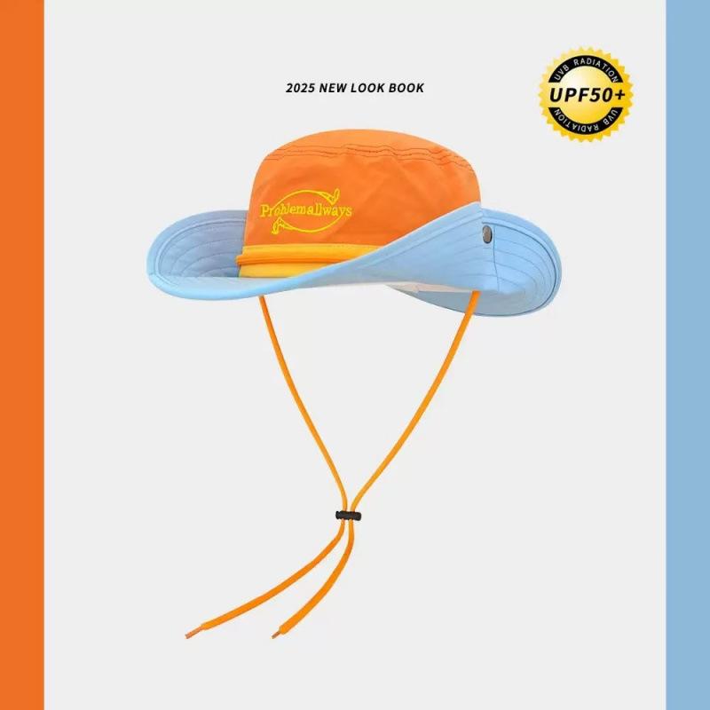 Fisherman Sun Protection Embroidered Outdoor Cowboy Hat for Camping and Mountaineering