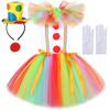 Rainbow Collar Clown Cosplay Skirt Children's Show Party Dress Princess TUTU Skirts