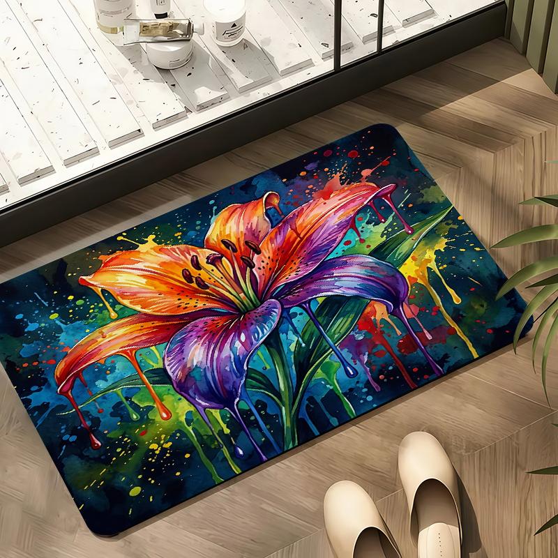 2025 New Colorful FlowersCarpet Rug for Living Room Bedroom Home Sofa Decoration,Kids play Non-slip Floor Mat