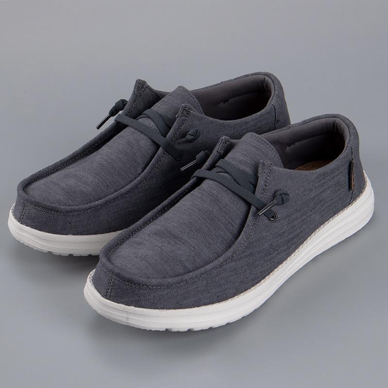 Men’s Plus-Size Canvas Casual Loafers - European Style Driving Shoes
