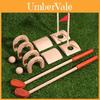 Wooden Miniature Golf Set Indoor Sports Toy For Kids Family Playroom Fun