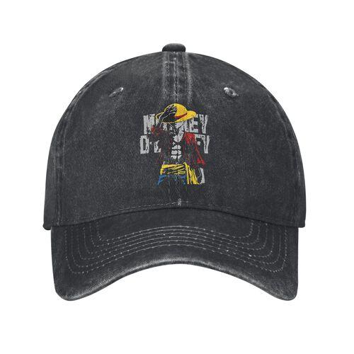 Luffy Gear Moon One Piece Men Women Baseball Cap Distressed Washed Hat Vintage Outdoor Running Golf Unstructured Soft Sun Cap