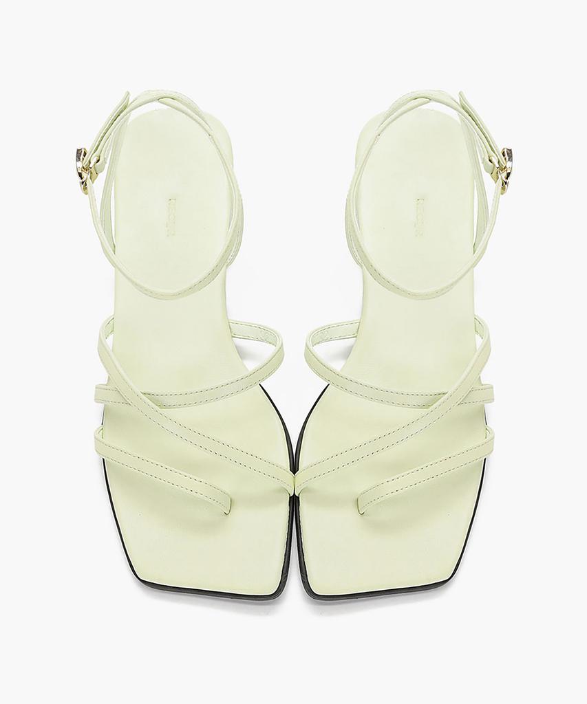 Recur Ecur Cross Detail Ankle Strap Sandals Light Green 1261