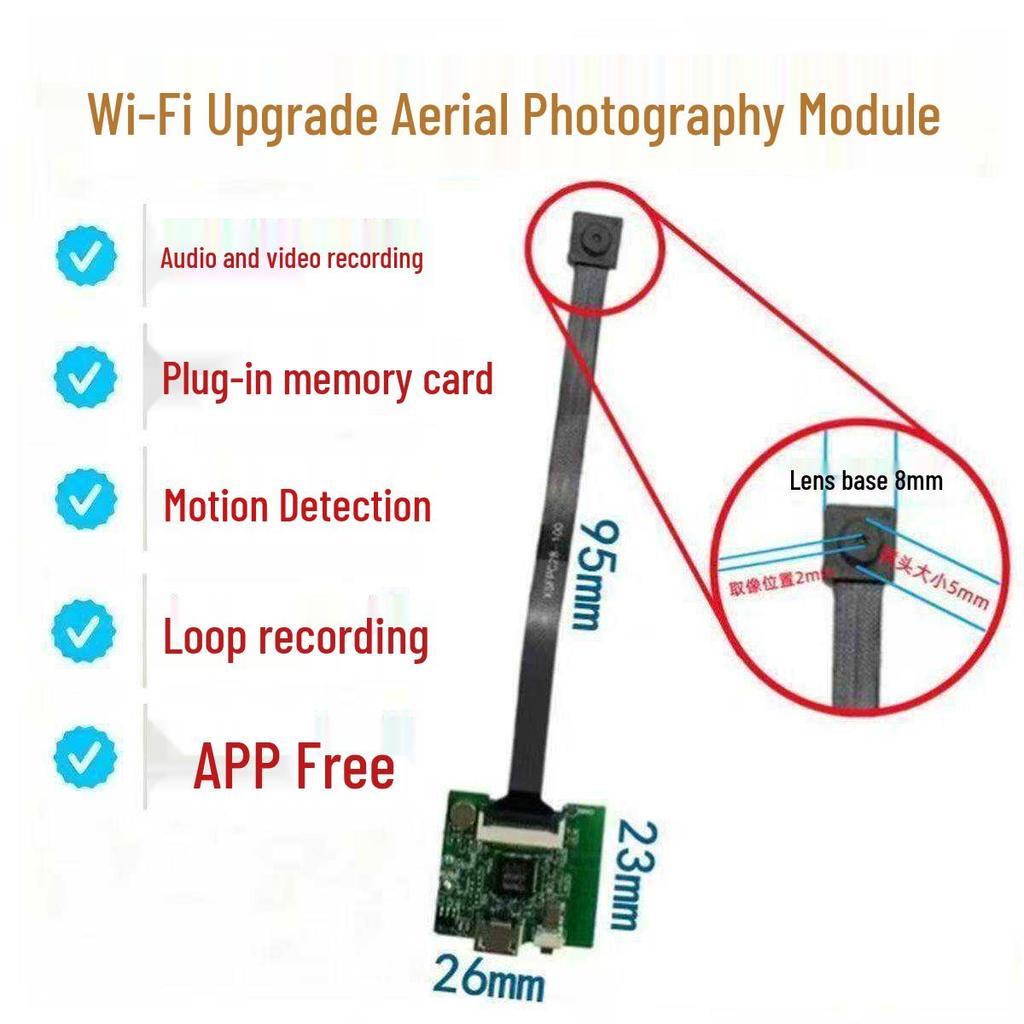 Remote Control Drone with Wireless Camera and WiFi Module for Model Cars, One Centimeter Size