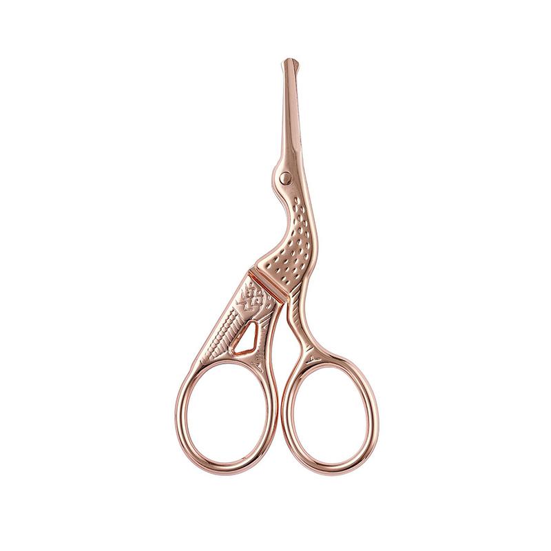 

1 шт., маленькие ножницы для макияжа из нержавеющей стали, ножницы для ухода за бровями, маникюр, кутикула ногтей, триммер для бороды и усов, инструмент для волос в носу