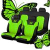 Car Seat Cover Full Set, Universal Butterfly Pattern Embroidery Auto Seat Cover Set
