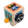 Wooden Activity Cube Board Educational Bus Shape Electronic Switch Simulation Sensory Baby Toy