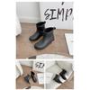 Unisex Waterproof Mid-Calf Rain Boots Non-Slip PVC Rain Shoes Simple Casual Style