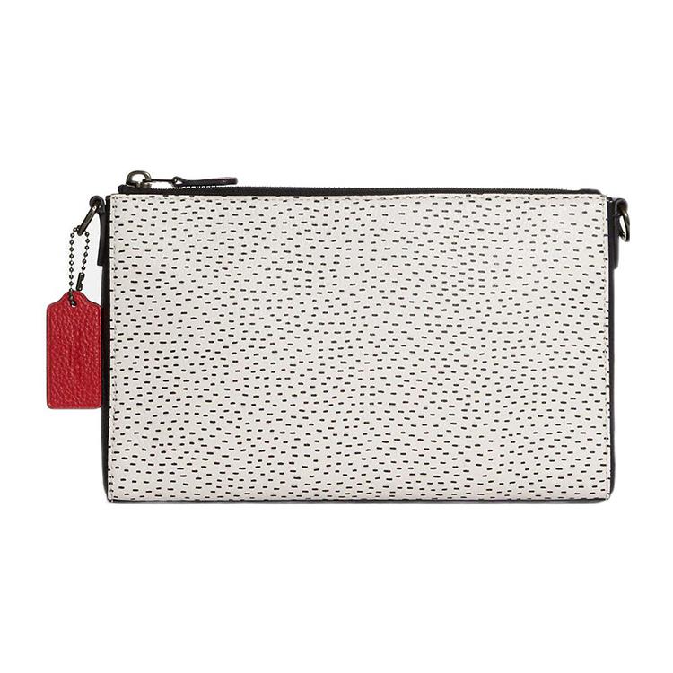 New COACH Keith Haring Collaboration X Disney Collaboration Holden Pebbled Leather Crossbody Bag Medium Men's Black & White C6913-QBMGS