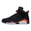 Jordan Air Jordan 6 Slip Resistant Abrasion Resistant High top Vintage Basketball Shoes Unisex Black Red CT8529-001