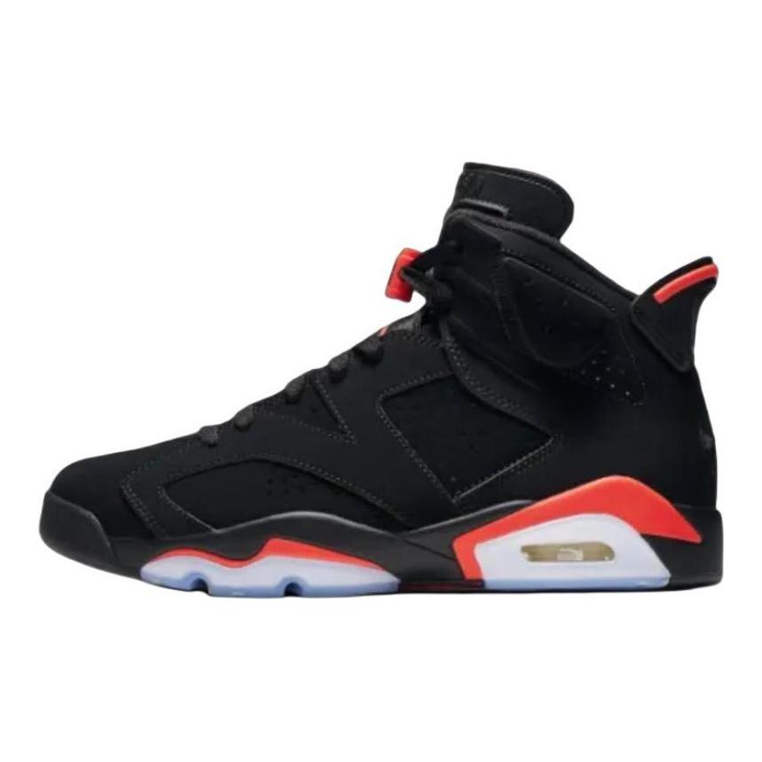 Jordan Air Jordan 6 Slip Resistant Abrasion Resistant High top Vintage Basketball Shoes Unisex Black Red CT8529-001