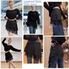 Rhinestone Lace Hem Skirt Extender, Irregular Wrap Waist Apron for Jeans