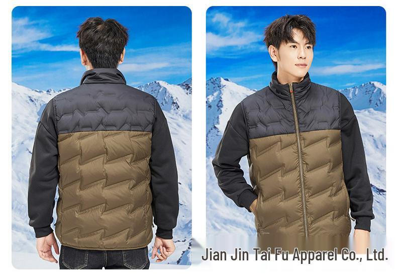 Unisex Color-Block Down Vest: Lightweight, Warm, Windproof Winter Jacket with Stand Collar