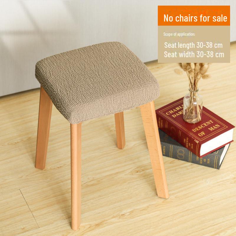 Elastic Square Stool Chair Cover for All Seasons - Modern Simple Design for Home, Office, Dining Table, and Wooden Chairs