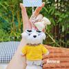 Keyring Plush Dog Wearing Clothes And Sunglasses Design For Backpack Use Gift