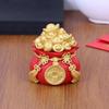 Harz Geldbörsen-Ornament Klassischer Chinesischer Stil Schreibtisch Auto Dekor Kleine Glückstasche Tischdekoration Reichtum Glücklich