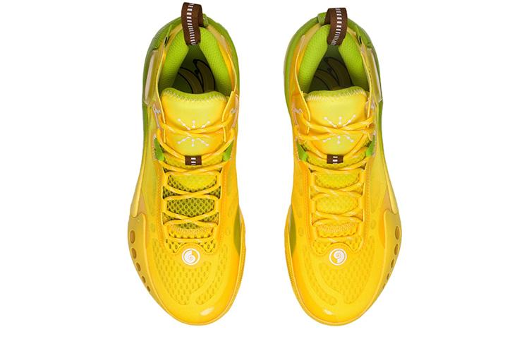 Li Ning Shadow 3 Cushioning Slip Resistant Abrasion Resistant Low top Basketball Shoes Men's Kiwi Yellow Summer ABPS041-2