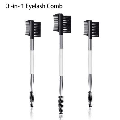 3PC Eyelash Comb, Eyelash Shaper and Eyebrow Brush Dual Comb, Professional  Make Up Tools for Separating Lashes, for Women Girls Cosmetic Travel