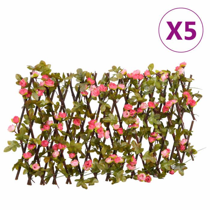 VidaXL Expandable Artificial Ivy Trellis 5 Pcs, Fence Screen, Privacy Screen, Garden Decoration 366577