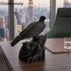 Vintage Gotischer Stil Krähenstatue Möwe Heimdekoration Krähenornamente 3D-gedrucktes Simulationskrähenmodell Büro