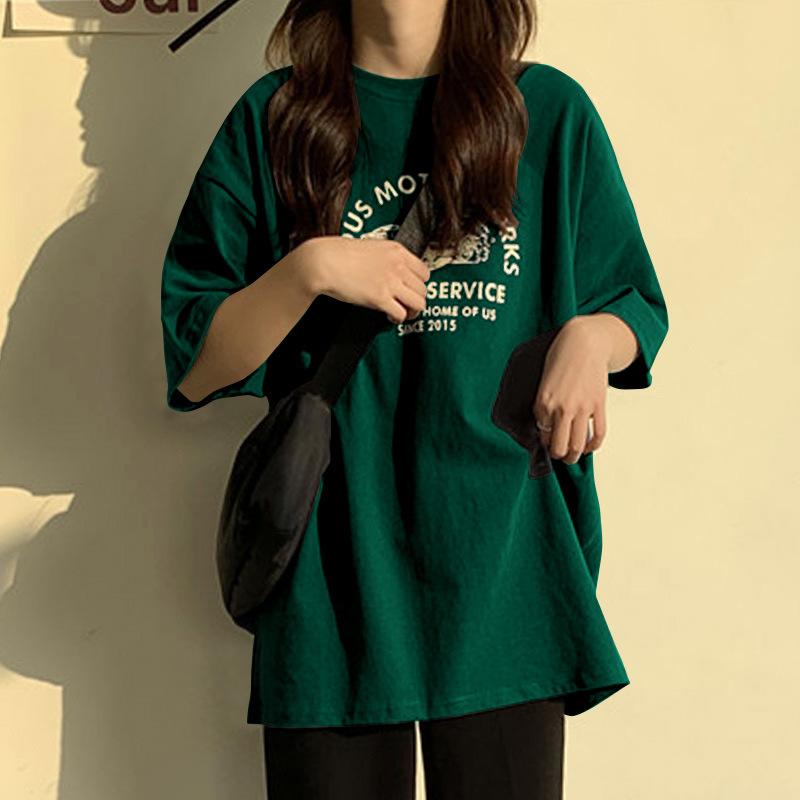 Summer Korean Version Loose Short-sleeved T-shirt for Women Korean Version New Style Large-size Top Couple Base Shirt