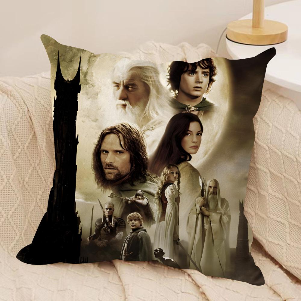 The L-Lord Of The R-Rings Movie Cushion Cover Pillowcase Ultra Soft Skin Friendly Fabric Cloud Like Comfort & Concealed Zipper