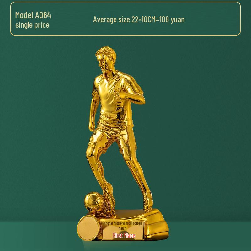 Custom Crystal Football Trophy - 2025 Golden Boot Top Scorer Award (Extra Large)