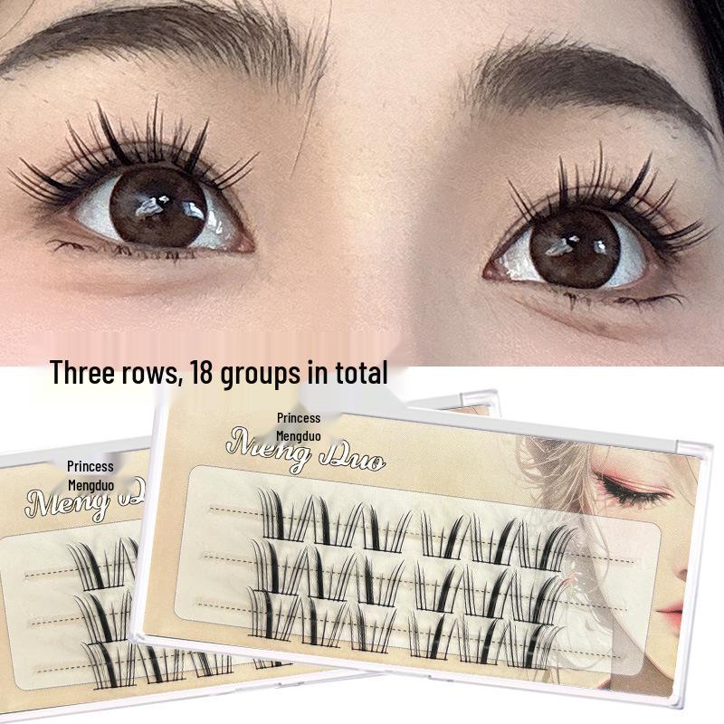 

Накладные ресницы Mengduo Princess в три ряда, натуральные, мягкие и закрученные отдельные пучки.