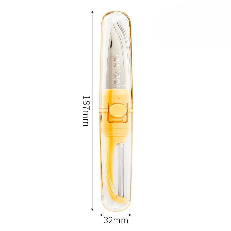 Fruit Knife Paring Knife Multi-functional Scraper Household Kitchen Fruit Knife Portable Peeler 2 In 1 Fruit Knife
