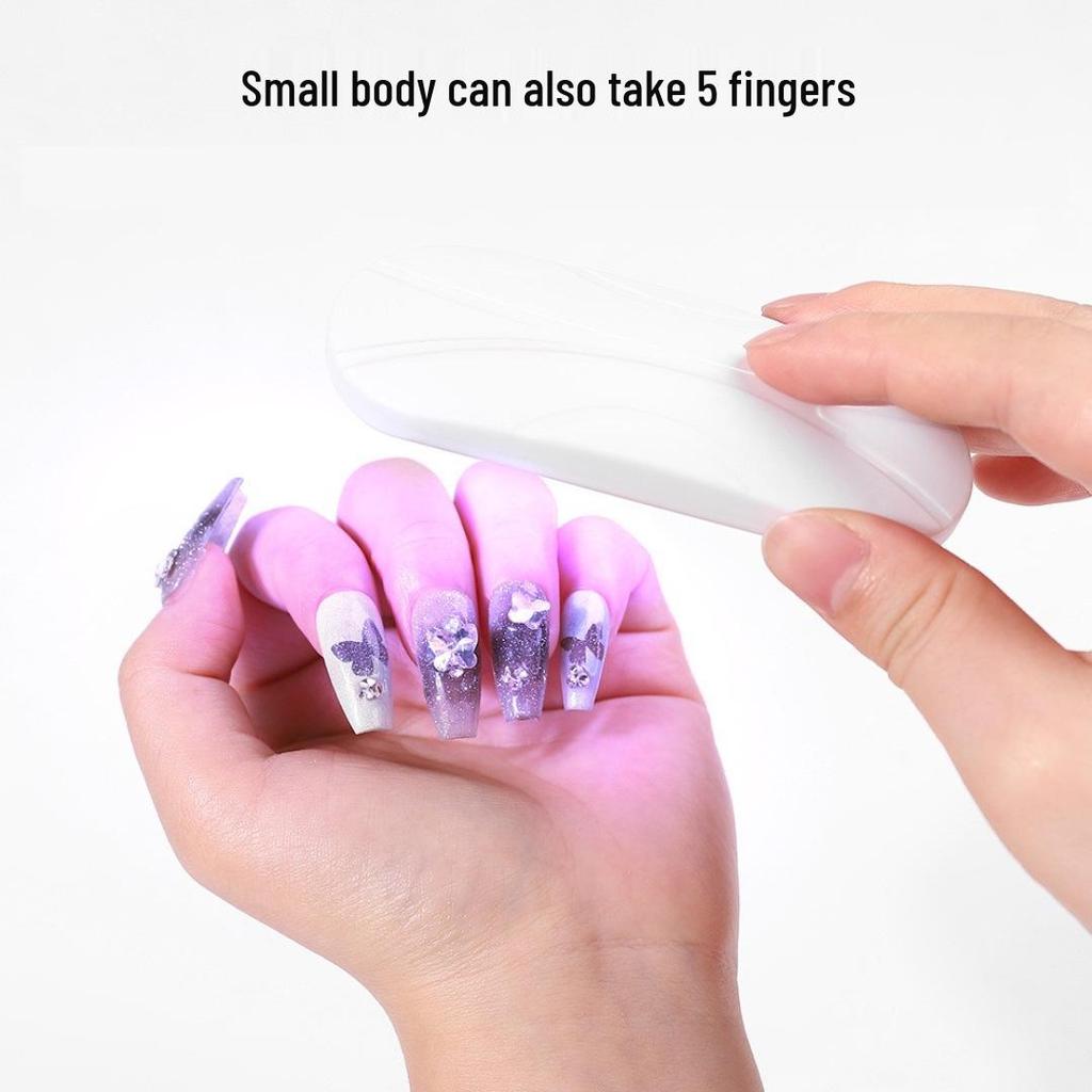 Mini Portable UV Nail Lamp: Folding Curing Light for Quick-Dry Nails with Ultraviolet Therapy