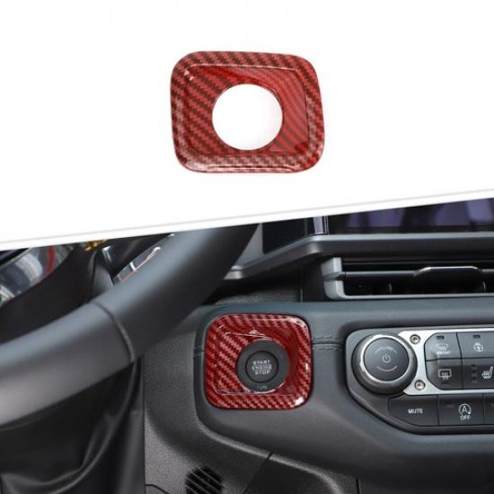 Motorstart Zündschalter Druckknopf Abdeckung Zierleiste für Jeep Wrangler JL JT 24+
