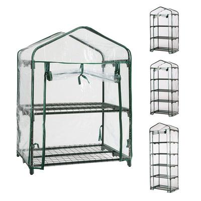 Copertura Mini Serra Interno Esterno Trasparente PVC Serra per Piante Portatile da Giardino Copertura per Crescita Piante Non Include Scaffale