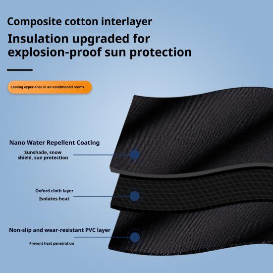 Car Windshield Snow Cover Cover, Thickened Magnetic Half with Cotton All Weather Shield Lining, Winter Frost Ice Guard for Auto Trucks SUV Sedans,