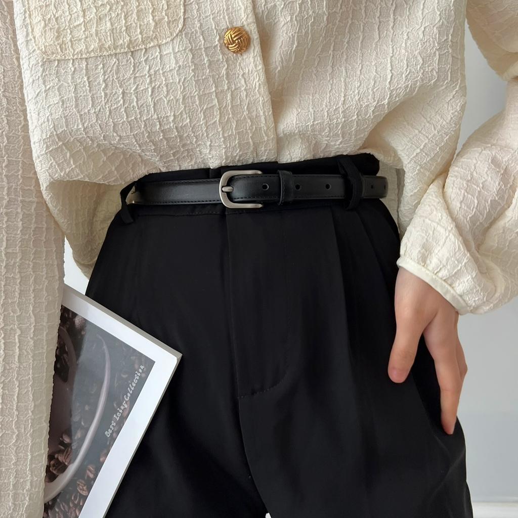 Elegant Womens Vintage Leather Belt Made With Premium Genuine Cowhide Ideal For Fashionable Looks Denim