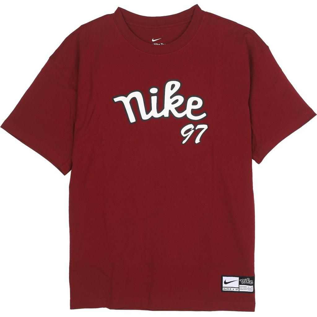 Nike Comfortable Ribbed Round Neck Basketball Short Sleeve T-Shirt With Letter And Number Print Men Tops Deep-Red FV8397-677